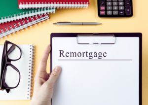 Homeowner reviewing documents to refinance your mortgage